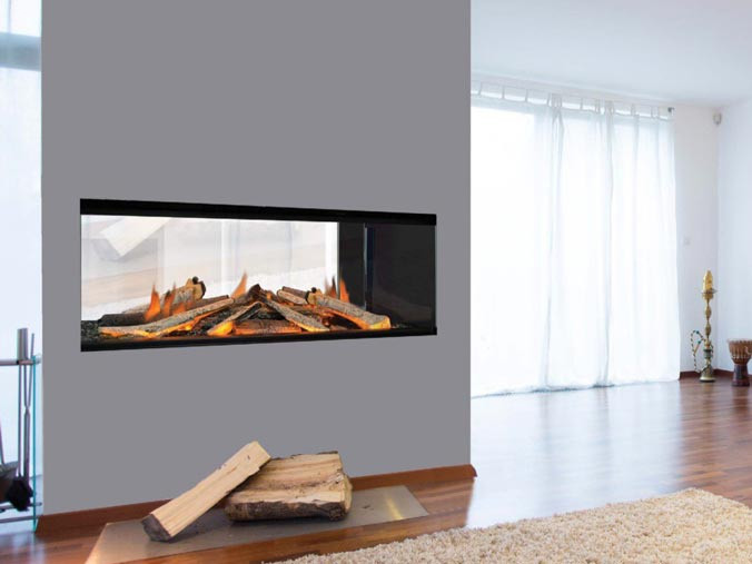 Built in electric fireplace insert